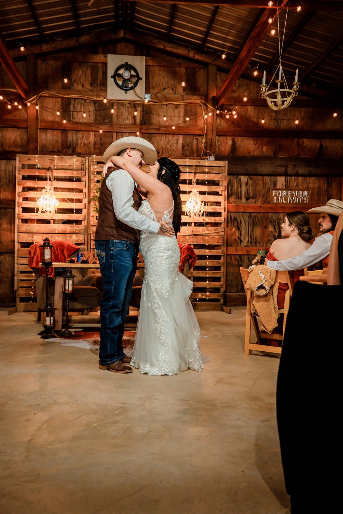 First dance at a barn reception